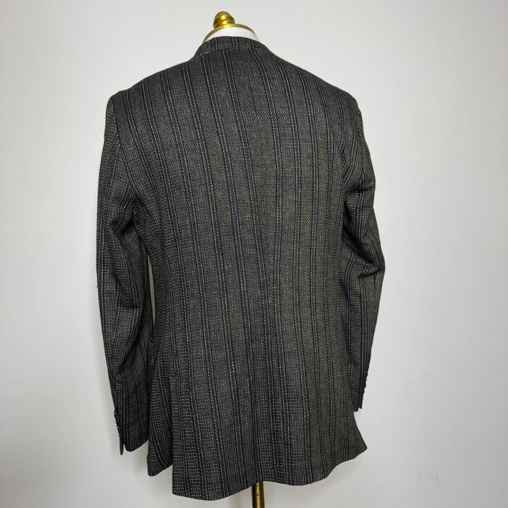 Score Michael Blazer Sport‎ Coat Mens 54 (40R) Linen Stretch Brown Stretch